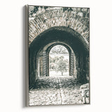Farmhouse Wall Art - Historic Archway with Stone Path for Rustic Decor
