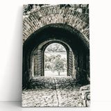 Farmhouse Wall Art - Historic Archway with Stone Path for Rustic Decor