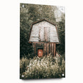 Farmhouse Wall Art - Rustic Wooden Barn Surrounded by Nature for Decor