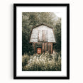 Farmhouse Wall Art - Rustic Wooden Barn Surrounded by Nature for Decor