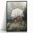 Farmhouse Wall Art - Rustic Wooden Barn Surrounded by Nature for Decor