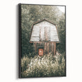 Farmhouse Wall Art - Rustic Wooden Barn Surrounded by Nature for Decor