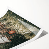 Farmhouse Wall Art - Rustic Wooden Barn Surrounded by Nature for Decor