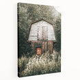 Farmhouse Wall Art - Rustic Wooden Barn Surrounded by Nature for Decor