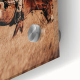 Cowboy and Horse Wall Art | Rustic Farmhouse Decor | Country Style Print