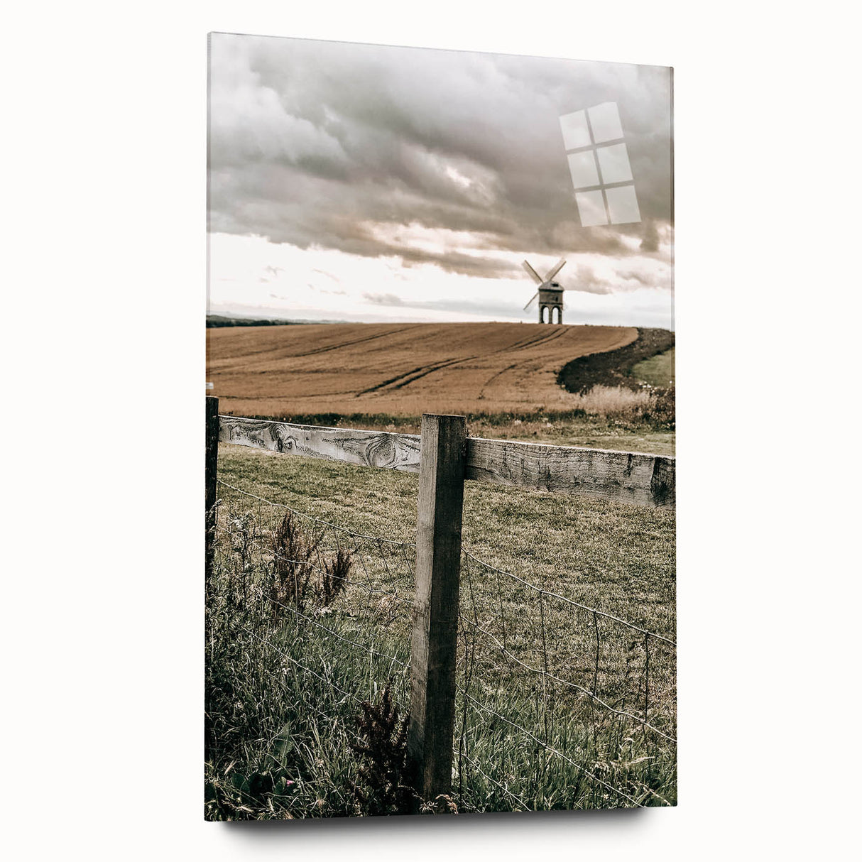 Windmill and Countryside Wall Art | Rustic Farmhouse Decor for Homes
