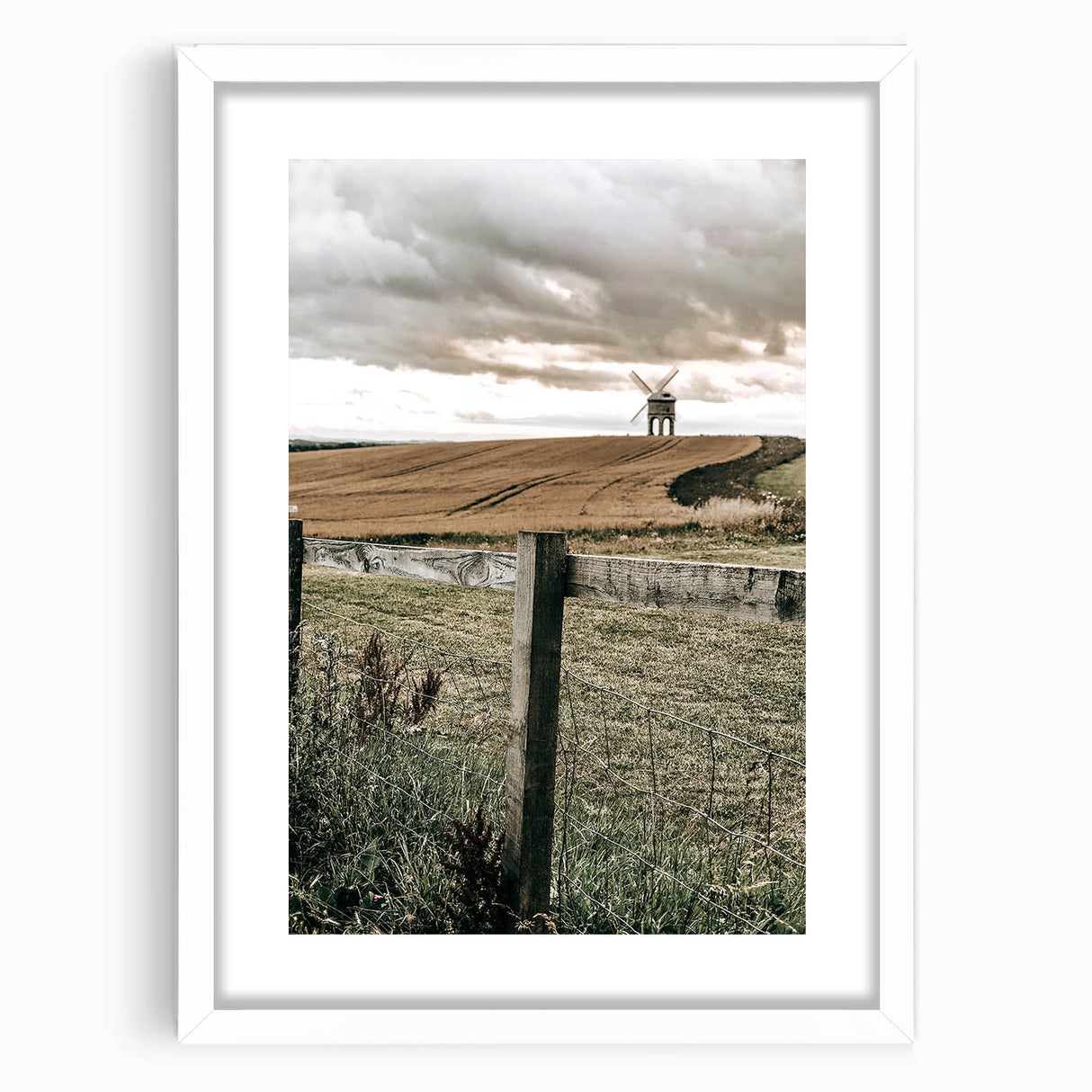 Windmill and Countryside Wall Art | Rustic Farmhouse Decor for Homes