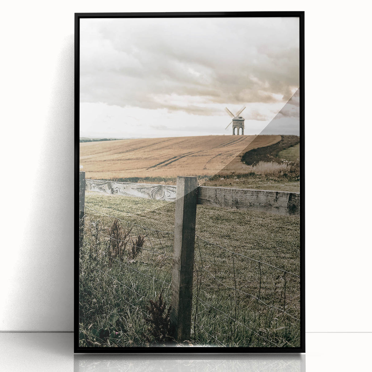 Windmill and Countryside Wall Art | Rustic Farmhouse Decor for Homes
