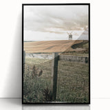 Windmill and Countryside Wall Art | Rustic Farmhouse Decor for Homes