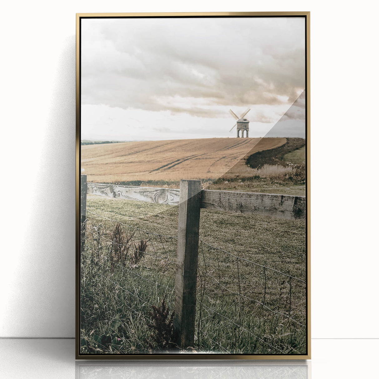 Windmill and Countryside Wall Art | Rustic Farmhouse Decor for Homes