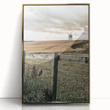Windmill and Countryside Wall Art | Rustic Farmhouse Decor for Homes
