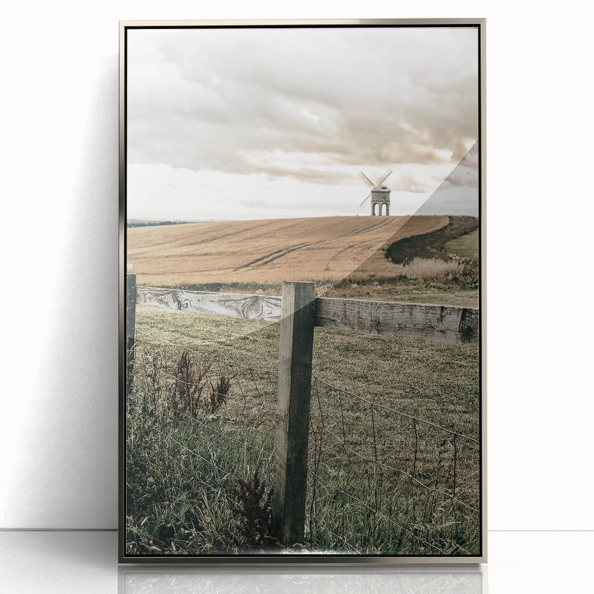 Windmill and Countryside Wall Art | Rustic Farmhouse Decor for Homes