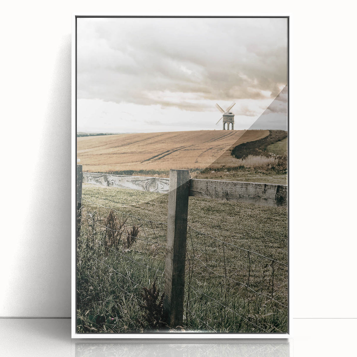 Windmill and Countryside Wall Art | Rustic Farmhouse Decor for Homes