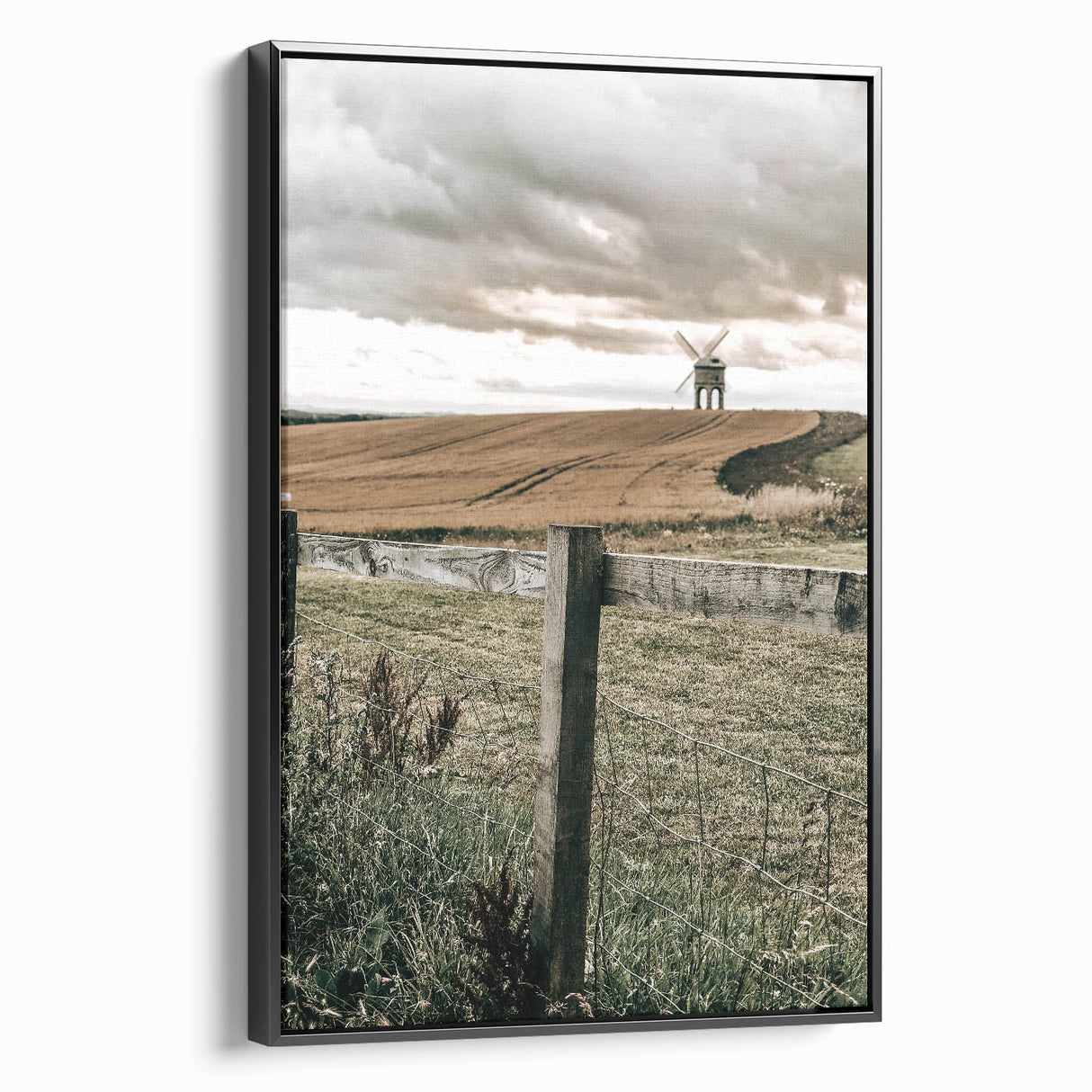 Windmill and Countryside Wall Art | Rustic Farmhouse Decor for Homes