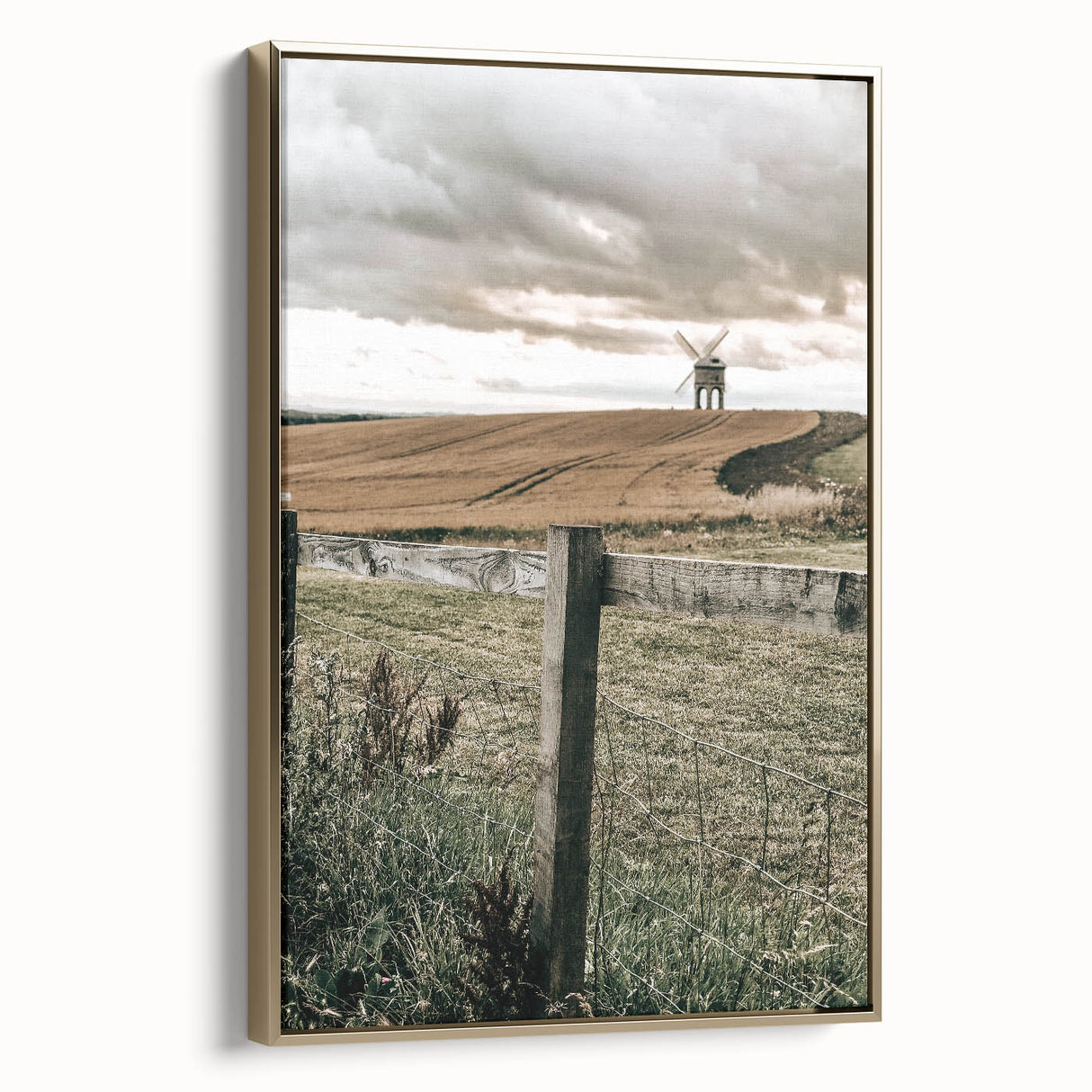 Windmill and Countryside Wall Art | Rustic Farmhouse Decor for Homes