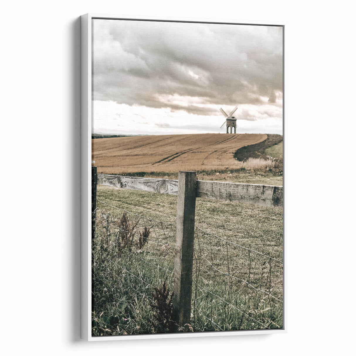 Windmill and Countryside Wall Art | Rustic Farmhouse Decor for Homes