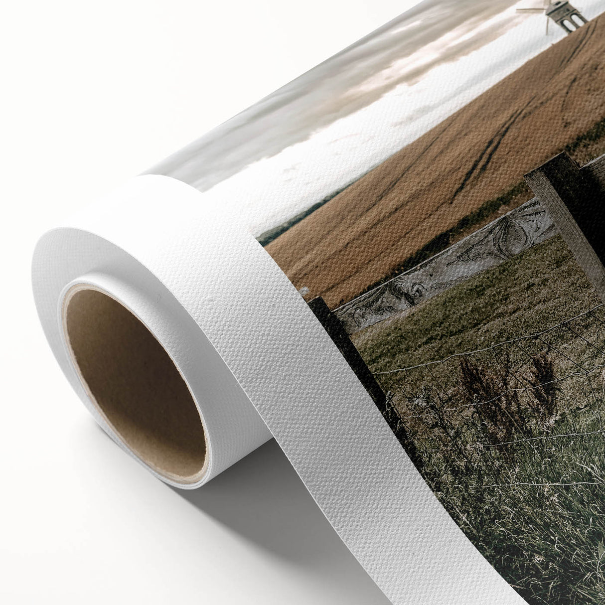 Windmill and Countryside Wall Art | Rustic Farmhouse Decor for Homes
