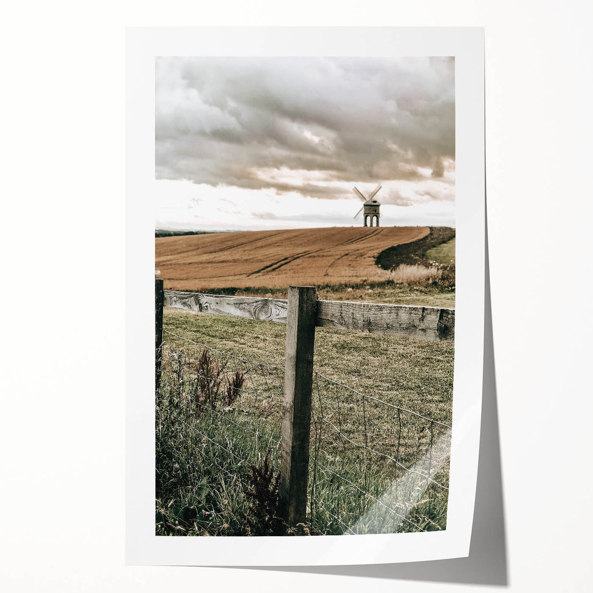Windmill and Countryside Wall Art | Rustic Farmhouse Decor for Homes