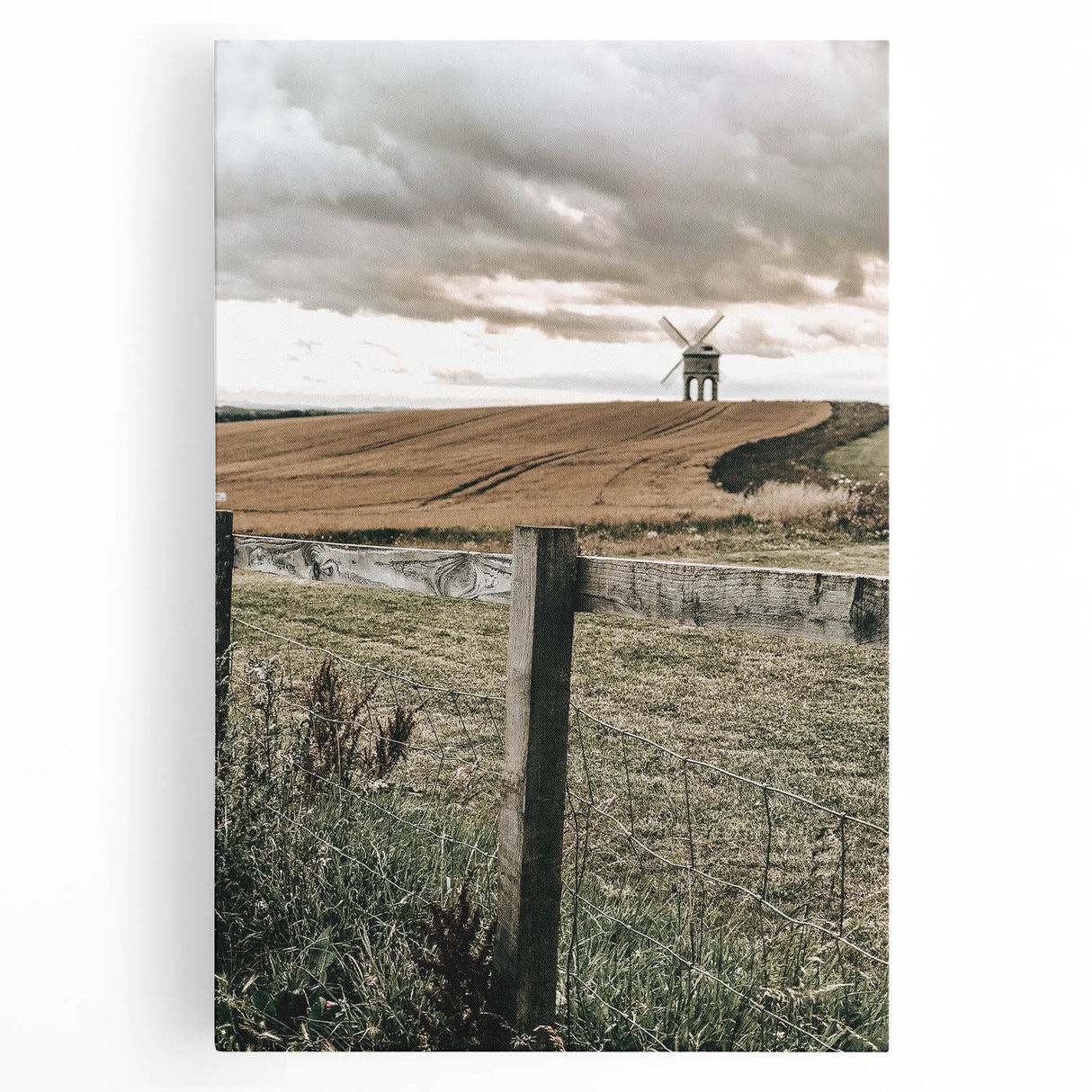 Windmill and Countryside Wall Art | Rustic Farmhouse Decor for Homes