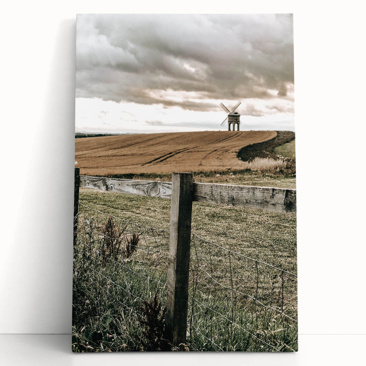 Windmill and Countryside Wall Art | Rustic Farmhouse Decor for Homes