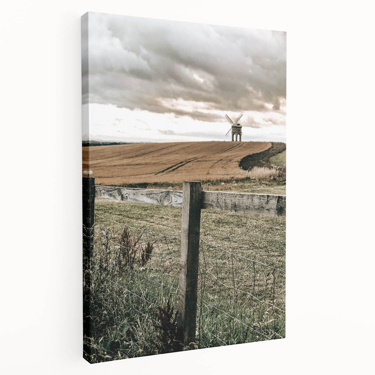 Windmill and Countryside Wall Art | Rustic Farmhouse Decor for Homes