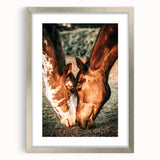 Heartfelt Horses Grazing Wall Art | Rustic Farmhouse Decor for Country Homes