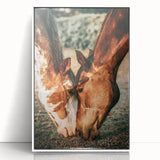 Heartfelt Horses Grazing Wall Art | Rustic Farmhouse Decor for Country Homes
