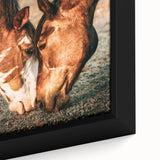 Heartfelt Horses Grazing Wall Art | Rustic Farmhouse Decor for Country Homes