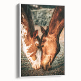 Heartfelt Horses Grazing Wall Art | Rustic Farmhouse Decor for Country Homes