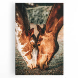 Heartfelt Horses Grazing Wall Art | Rustic Farmhouse Decor for Country Homes