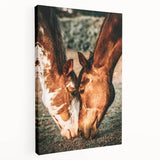 Heartfelt Horses Grazing Wall Art | Rustic Farmhouse Decor for Country Homes