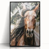 Majestic Horse Close-Up Wall Art | Rustic Farmhouse Decor for Country Homes