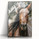 Majestic Horse Close-Up Wall Art | Rustic Farmhouse Decor for Country Homes