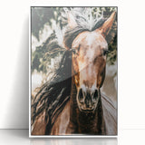Majestic Horse Close-Up Wall Art | Rustic Farmhouse Decor for Country Homes