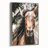 Majestic Horse Close-Up Wall Art | Rustic Farmhouse Decor for Country Homes