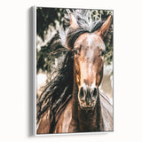 Majestic Horse Close-Up Wall Art | Rustic Farmhouse Decor for Country Homes