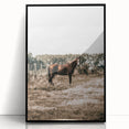 Serene Horse in Field Wall Art | Rustic Farmhouse Decor for Country Homes