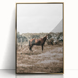 Serene Horse in Field Wall Art | Rustic Farmhouse Decor for Country Homes