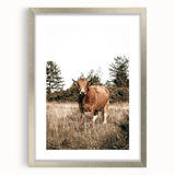 Farm Cow in Field Wall Art | Rustic Farmhouse Decor for Country Homes