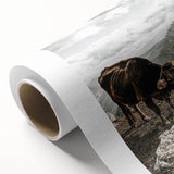 Mountain Cow Grazing Wall Art | Rustic Farmhouse Decor for Country Homes