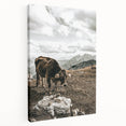 Mountain Cow Grazing Wall Art | Rustic Farmhouse Decor for Country Homes