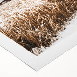 Snowy Farmhouse in Winter Wall Art | Rustic Farmhouse Decor for Homes