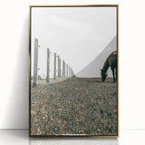 Peaceful Horse Grazing Wall Art | Rustic Farmhouse Decor for Country Homes