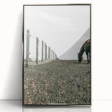 Peaceful Horse Grazing Wall Art | Rustic Farmhouse Decor for Country Homes