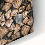 Stacked Firewood Wall Art | Rustic Farmhouse Decor for Cozy Homes