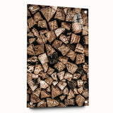 Stacked Firewood Wall Art | Rustic Farmhouse Decor for Cozy Homes