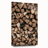 Stacked Firewood Wall Art | Rustic Farmhouse Decor for Cozy Homes
