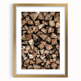 Stacked Firewood Wall Art | Rustic Farmhouse Decor for Cozy Homes