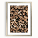 Stacked Firewood Wall Art | Rustic Farmhouse Decor for Cozy Homes