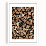 Stacked Firewood Wall Art | Rustic Farmhouse Decor for Cozy Homes